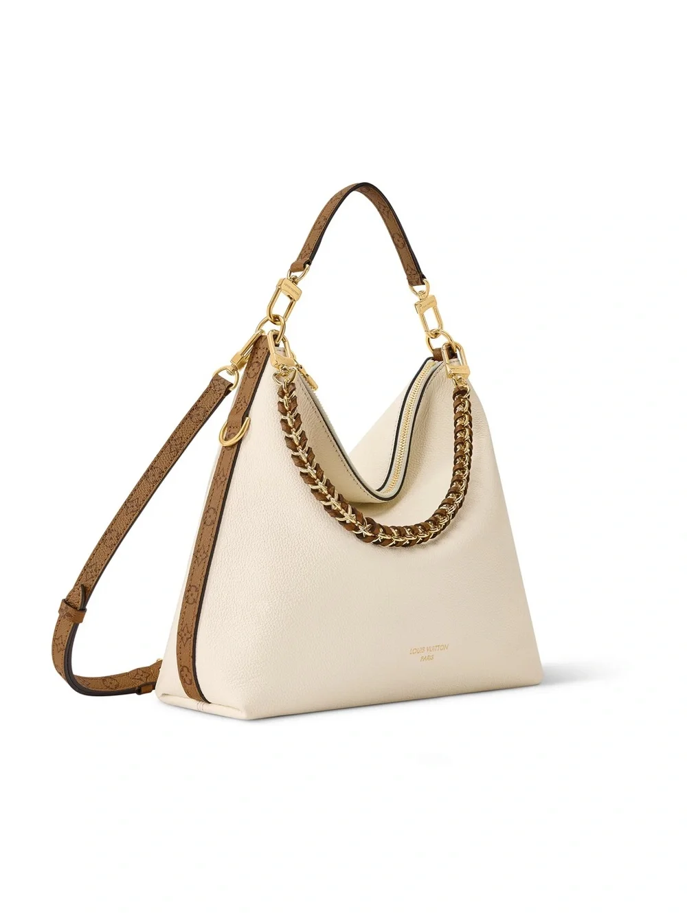 Lv Multipass in beige leather
